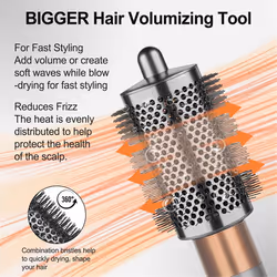 for Large & Small Round Volumizing Brush Gray+Gold