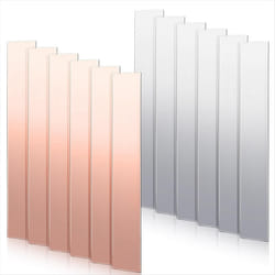12 Pcs Pure Copper Zinc Anode Sheet 99.9% 0.04 x 0.98 x 5.98 Inch
