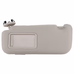 Car Interior Sun Visor With Mirror Sun Shade Left Driver Side Gray