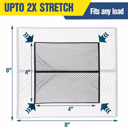 Highly Elastic Cargo Net for Pickup Truck Bed