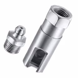 Grease Coupler Right Angle 90 Degree Push-Fit Slotted Grease Fitting