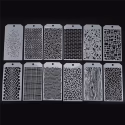 12 Pieces Stencils for Crafts, for Painting on Card Making