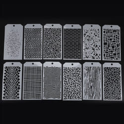 12 Pieces Stencils for Crafts, for Painting on Card Making