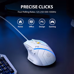 PG1 Wired Gaming Mouse Ergonomic E-Sports Macro Programming