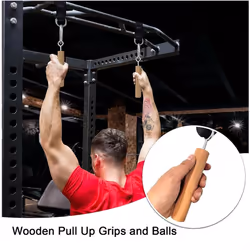 Wooden Handle Pull Up Ball Grip Finger Strengthener Exerciser B