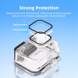 60M Waterproof Case for Hero 12 11 10 9 Action Camera,B