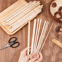 Wooden Dowels Various Sizes Round Dowel Rods Beech Wood Sticks Kit