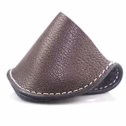 Billiards Chalk Holder Pocket Leather Chalk Holder With Clip Brown