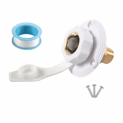 RV Water Inlet Connection City Water Fill Inlet Flange Brass White