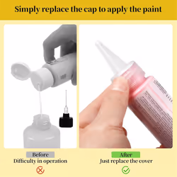 18Pack Precision Applicator Caps for 2 Ounce Acrylic Paint Bottles