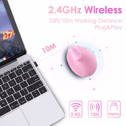 Wireless USB 2.4G for Computer Laptop Gaming Mouse Pink