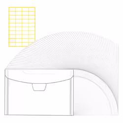 60pcs Clear Stamps & Dies Plastic Storage Bags