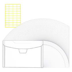 60pcs Clear Stamps & Dies Plastic Storage Bags