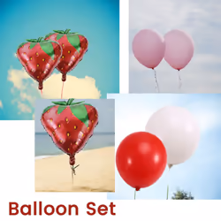 Trawberry Gathering Decoration Balloon Garland Set for Birthday