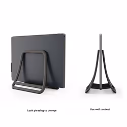 Adjustable Vertical Laptop Stand - Notebook & Tablet Holder White
