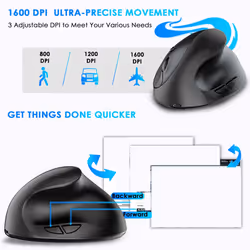 Wireless USB 2.4G for Computer Laptop Gaming Mouse Black