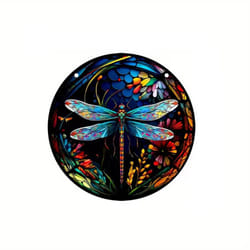 Stained Glass Dragonfly Suncatcher Beautiful Window Hanging