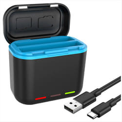 2-Channel Battery Charger with SD Card Slots Battery Charger