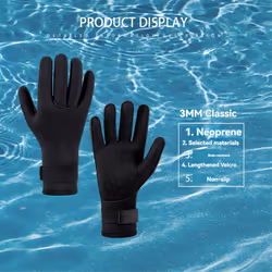 3mm Wetsuit Gloves Thermal Anti Slip Neoprene Scuba Diving Gloves XS