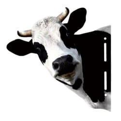 iron Cow Yard Art Cute Peeking Cattle Yard Decor