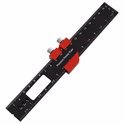 Woodworking Precision Pocket Ruler Aluminum Alloy Slide Ruler 200mm