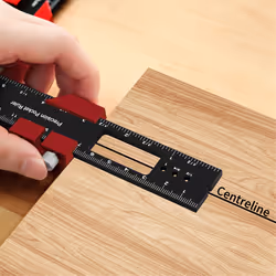Woodworking Precision Pocket Ruler Aluminum Alloy Slide Ruler 200mm