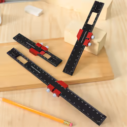 Woodworking Precision Pocket Ruler Aluminum Alloy Slide Ruler 200mm