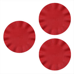 Wave Round Placemat, Round Anti-scalding Mat,Kitchen Table Mat,Red