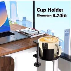 Table Cup Holder Strong Detachable Clip for Dining Room