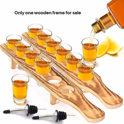 Wine Glasses Stand Wooden Drink Serving Tray