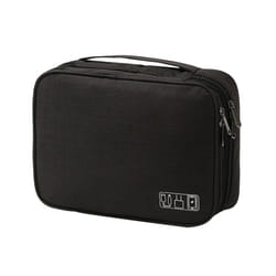 Cable Storage Bag Digital Electronics Organizer Black