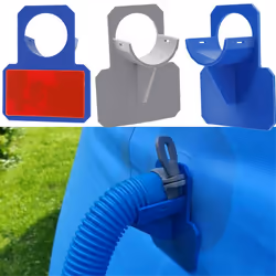 Swimming pool pipe bracket, with ropes blue