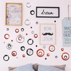 Removable Round Dots Mirror Wall Decoration Wall Decals Murals