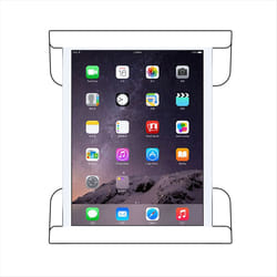 For By Adhesive or Screw Adhesive Tablet Stand, Black