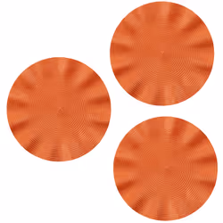Wave Round Placemat, Round Anti-scalding Mat,Kitchen Table Mat,Orange