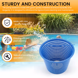 Swimming Pool Skimmer Basket Replacement Blue S
