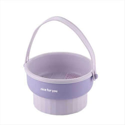 Makeup Brush Cleaner Mat Silicone Makeup Brush Cleaning Bowl,