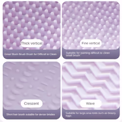 Makeup Brush Cleaner Mat Silicone Makeup Brush Cleaning Bowl,