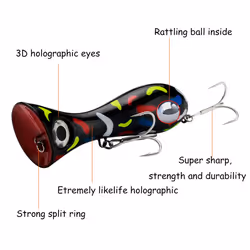 Fishing Tackle Large Mouth Wave Climbing Bait Fake Bait Type D