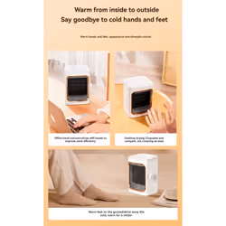 1000W Electric Heater Portable Desktop Fan EU Plug