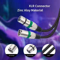 10PCS DMX512 XLR Cable Male to Female Audio Cable 3 Pin Cable