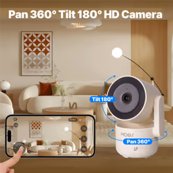 Tuya WiFi Smart Home Security Camera, Indoor Pan/Tilt 4MP HD