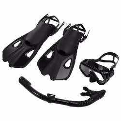 Adult Snorkeling Equipment,Panoramic Snorkeling Set,Black