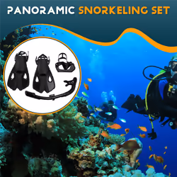 Adult Snorkeling Equipment,Panoramic Snorkeling Set,Black