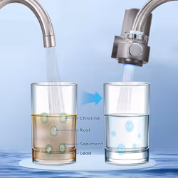 Faucet Water Filter, LED Display Water Purifier to Reduce Lead