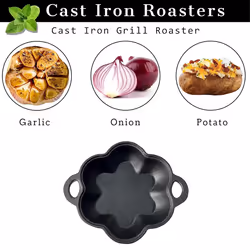 Cast Iron Smoker Roaster Garlic Roster , Smoker Box