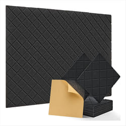 12Pack Acoustic Panels, 12x12x0.4In Sound Proof Foam Panels, Black