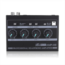 AMPâI4â¡ Professional 4 Channel Headphone Amplifier EU Plug