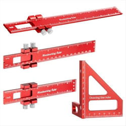 4Pcs Carpenter Ruler 3D Multi Angle Measuring Ruler 45/90 Degree