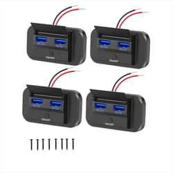 4PCS USB Outlet 36W Dual QC3.0 Quick Charge Socket